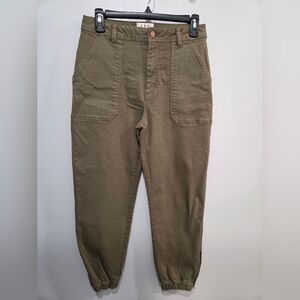 LTJ Letter to Juliet Olive Green Utility Jogger Pants Size M